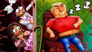 ME & MY DAUGHTER MUST ESCAPE FROM EVIL GRANDPA OR ELSE! 👴🏼🩸