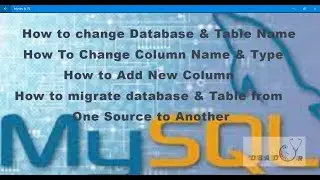 MYSQL TUTORIAL | How to modify column  type in mysql | How to add and remove column in mysql