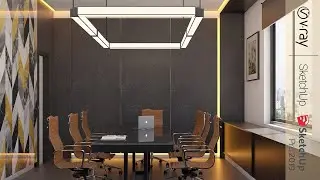 Sketchup Vray Next interior lighting Rendering, How to add Material and Light in day Scene #23