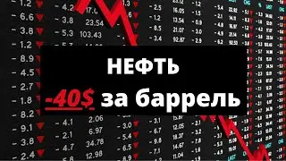 Цена на нефть -40$ за баррель!!!