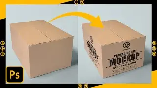 Create parcel mockup in photoshop 