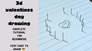 How To Make A 3d Valentine's Day Drawing // I Tried 3d Valentine's Day Drawing