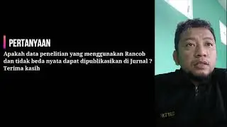 #48 Q&A Pak Oktiyas - Apakah hasil rancob yang tidak beda nyata dapat dipublikasikan di Jurnal?