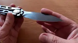 Artisan Kinetic Balisong 1823PL с клинком из стали D2 после заточки + немного о китайской стали.