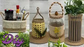 4 Diy Glass Jar Decoration Craft Ideas/ Recycling Jar#diyjar