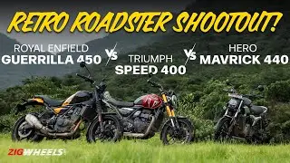 Royal Enfield Guerrilla 450 VS Triumph Speed 400 VS Hero Mavrick 440 | Mega Comparison