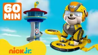 Mighty Rubble Makes Rescues On His Hoverboard! w/ Chase & Rocky | 1 Hour Compilation | Rubble & Crew