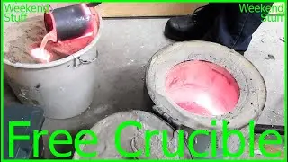 Free Crucible. Simple Tin Can Crucible. Casting Aluminum Foot /w Homemade Crucible. Backyard Foundry