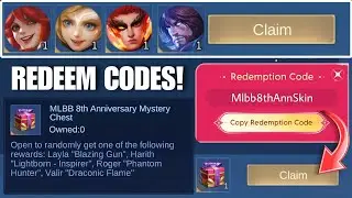 CLAIM NEW EPIC SKINS REDEEM CODES FROM MLBB 8TH ANNIVERSARY EVENT