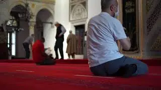 Peacefully Praying in Mosque