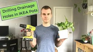 Drilling Drainage Holes in Ceramic IKEA Houseplant Pots