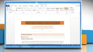 How to Create styles in Microsoft® Word 2013