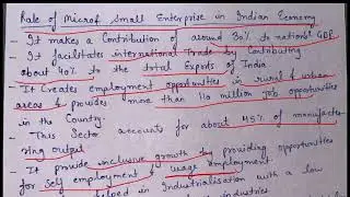 Role of micro and small enterprise in Indian economy || class 11 entrepreneurship notes