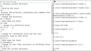 Create & Execute Windows Command Files   Current Directory