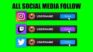 Social Media Lower Third Animation For Your Videos - GREEN SCREEN