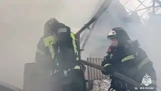 Ликвидация пожара в автосервисе на востоке Москвы