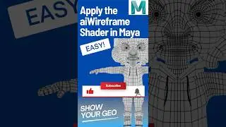 How to apply the aiWireframe Shader in Maya. 