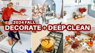 NEW 🍁 2024 FALL DECORATE + CLEAN WITH ME | FALL HOME DECOR 2024 | CLEANING MOTIVATION HOUSE CLEANING