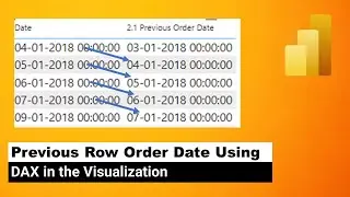 How to get Previous Row Value in Power BI | Power BI DAX expression to get previous data value