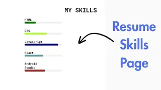 Skills Resume Page in HTML & CSS (Tutorial)