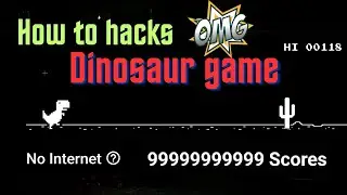 how to hacks dinosaur 🦖 game on Google Chrome in laptop 💻