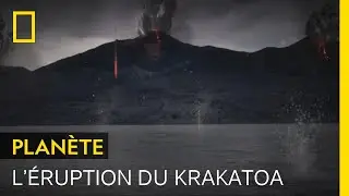 L'éruption de ce volcan a complètement détruit l'île sur laquelle il se trouvait