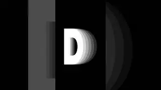 Letter D flip text effect in adobe illustrator #shorts