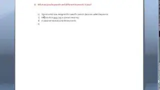 Java Keywords 1