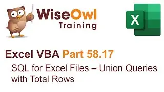 Excel VBA Introduction Part 58.17 - SQL for Excel Files - Union Queries with Total Rows