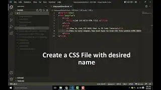 How To Link CSS File in HTML Document | Link CSS FILE In HTML | Tutorial | Vscode