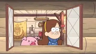 Мейбл и Свинка(Пухля) танцуют(флексят) под песню - gravity falls