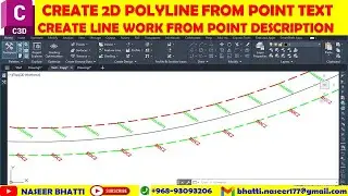 Create 2d Polyline from Point Text | Automatic Linework from Topo Data |  Linework from Pont Codes