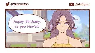 navia birthday 🎂✨ (clorivia) [GENSHIN IMPACT - COMIC MEME]