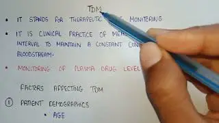 Therapeutic drug monitoring | tdm | Factors to be considered during the
Therapeutic Drug Monitoring