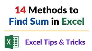 Fourteen different methods to find SUM in Excel