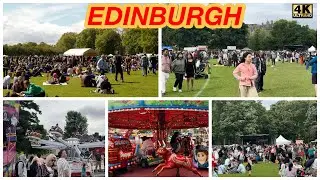 Edinburgh Scotland 🏴󠁧󠁢󠁳󠁣󠁴󠁿 Meadows Funfair 2024 // Rids And Stalls // Beautiful & Fun Day