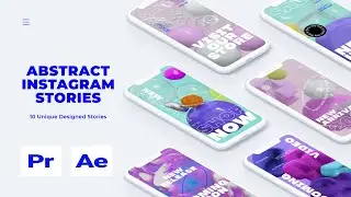 Abstract Instagram Stories for After Effects, Premiere Pro MOGRT