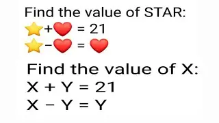 Find the Value of X and Y if X+Y = 21 [algebra | math puzzle]