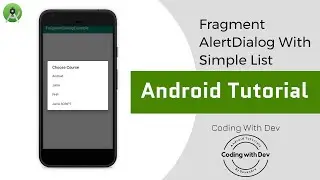 android fragment dialog example | alert dialog box with listview in android |Android studio Tutorial