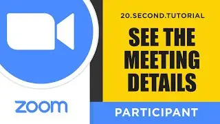 See the Meeting Details in Zoom – Participant Zoom Tutorial #7