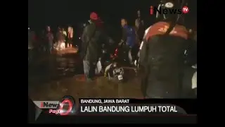 Jalan raya rancaekek banjir 1 meter, sebabkan kemacetan hingga 10 km - iNews Pagi 18/03