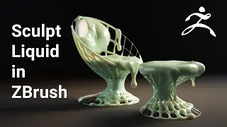 How to sculpt Liquid Dripping effect in ZBrush - beginners