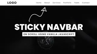 Sticky Navigation Bar On Scroll Using Vanilla Javascript | Fixed Navbar on Scroll