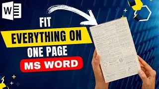How to shrink Text to fit on one page in MS Word