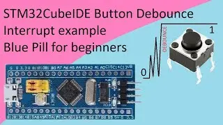 34. STM32CubeIDE Button debounce. Interrupt with STM32F103C8T6