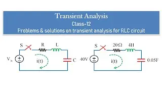 How to solve transient analysis problems?  How to obtain transient current for RLC circuit?