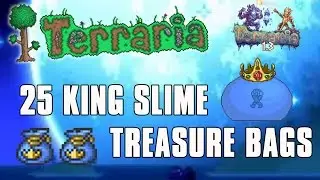 Terraria Loot From 25 King Slime Treasure Bags - Terraria 1.3.3 Expert Mode