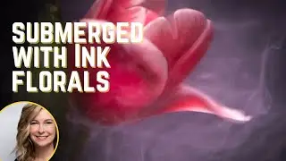 Capture the beauty of flowers in water and enhanced with ink for a magical look!