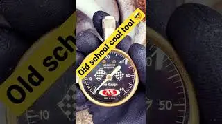 Tire 🛞 Pressure Gauge Old School Cool Tool #shorts #tire #tools