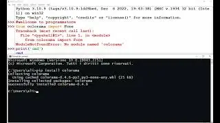 colorama install with pip
